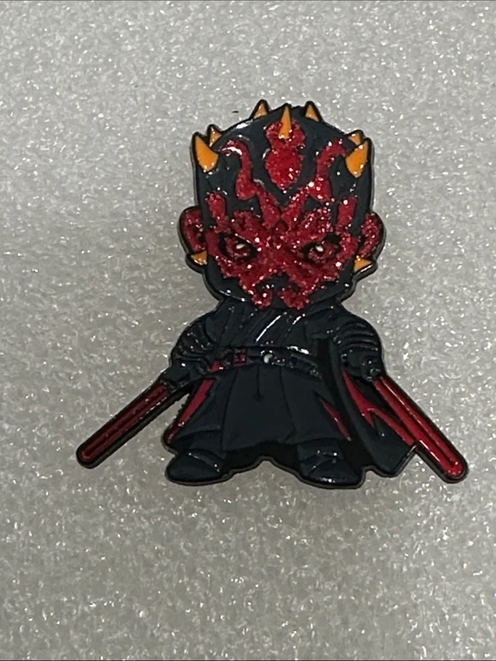 Darth Maul Enamel Pin - Red & Black Sith Chibi